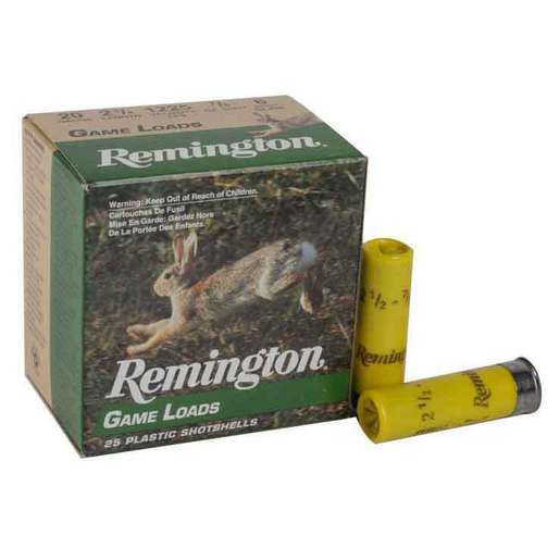 Remington Game Load 20 Gauge 2-3/4in #6 7/8oz Upland Shotshells Ammo - 25 Rounds Ammo - #6 25 Rounds - #6 Ammo