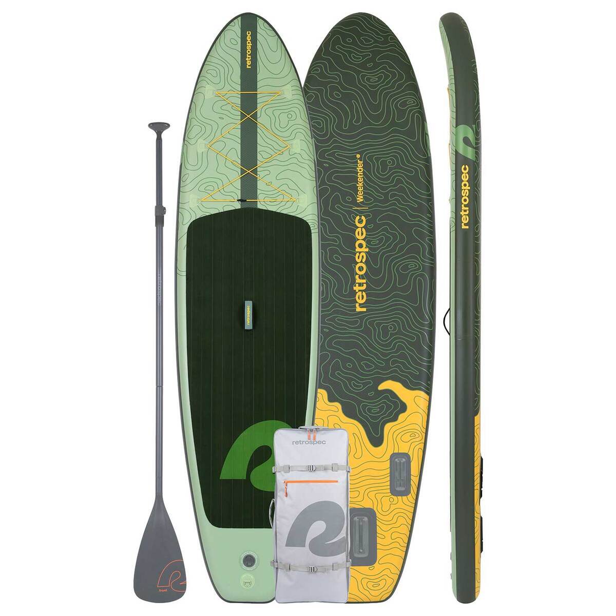 Retrospec Weekender Inflatable Stand Up Paddle Board - 10.5ft, Wild Spruce - Wild Spruce Retrospec Weekender Inflatable Stand Up Paddle Board - 10.5ft, Wild Spruce - Wild Spruce