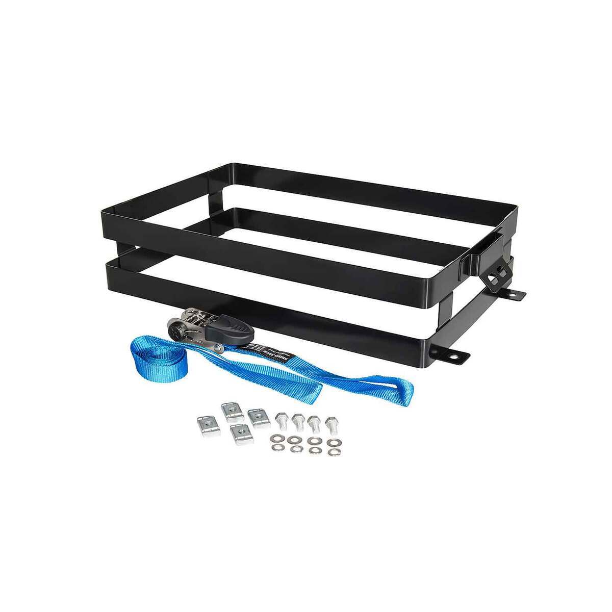 Rhino-Rack Double Horizontal Jerry Can Holder Auto Rack Accessory - Black Rhino-Rack Double Horizontal Jerry Can Holder Auto Rack Accessory - Black