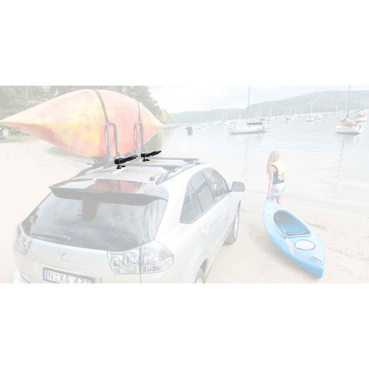 Rhino-Rack Folding J Style Kayak Carrier Extension - Black Rhino-Rack Folding J Style Kayak Carrier Extension - Black
