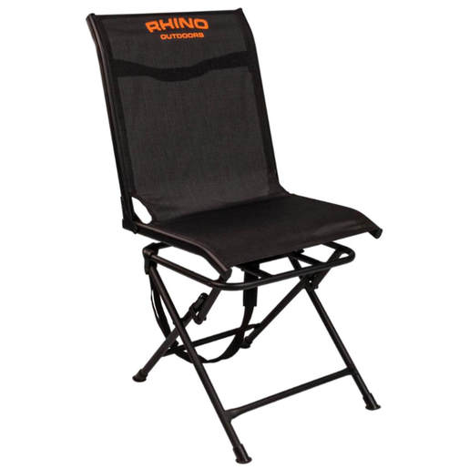 Rhino RC-4001 Textilene Swivel Hunting Chair – Black/Orange