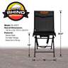 Rhino RC-4001 Textilene Swivel Hunting Chair - Black/Orange