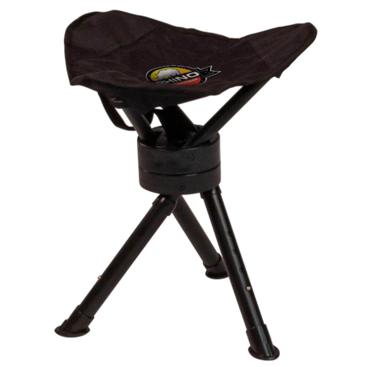 Rhino RC-829 With Adjustable Legs Swivel Hunting Stool - Black/Orange/Yellow Rhino RC-829 With Adjustable Legs Swivel Hunting Stool - Black/Orange/Yellow