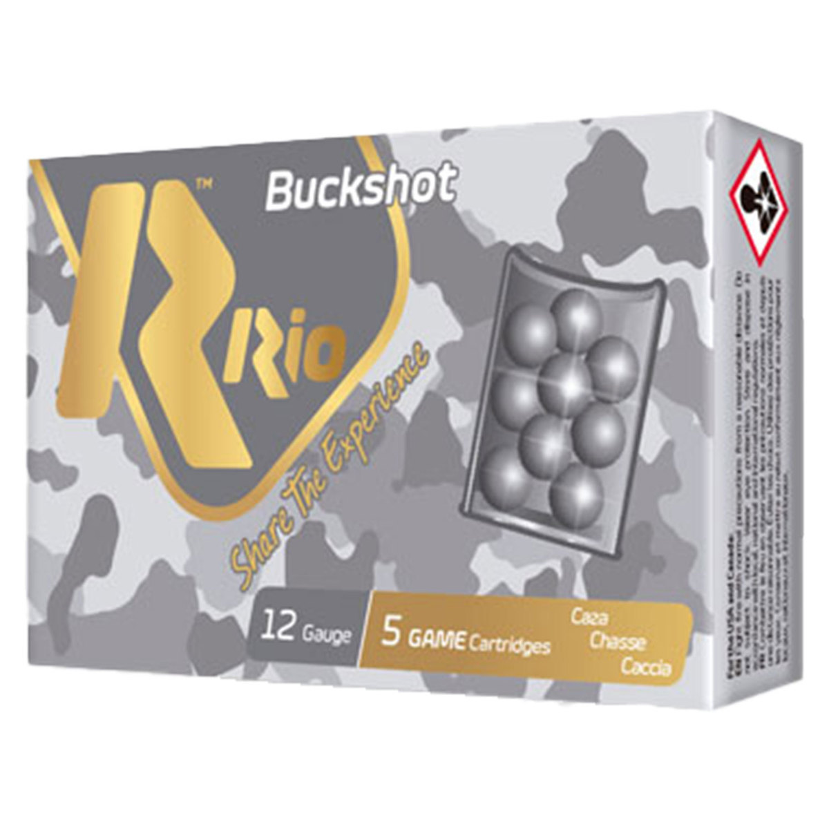Rio 12 Gauge Royal Buck 12ga 2-3/4in 1-1/16oz Shotgun Shells - 5 Rounds Rio 12 Gauge Royal Buck 12ga 2-3/4in 1-1/16oz Shotgun Shells - 5 Rounds