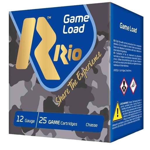 Rio Ammunition Game Load 12 Gauge 2-3/4in #7.5 1-1/8oz Upland Shotshells Ammo - 25 Rounds Ammo - #7.5 25 Rounds - #7.5 Ammo