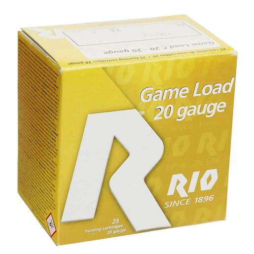 Rio Ammunition Game Load 20 Gauge 3in #6 1-1/4oz Upland Shotshells Ammo - 25 Rounds Ammo - 6 25 Rounds - 6 Ammo