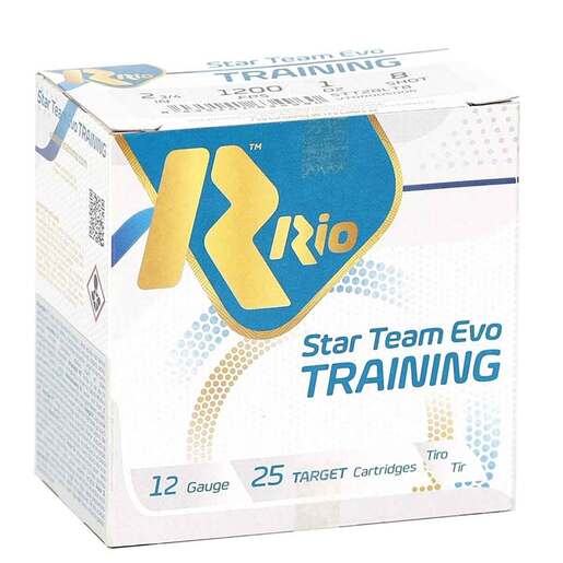 Rio Ammunition Star Team Evo Training 28 Light 12 Gauge 2-3/4in #8 1oz Target Shotshells Ammo - 25 Rounds Ammo - #8 25 Rounds - #8 Ammo