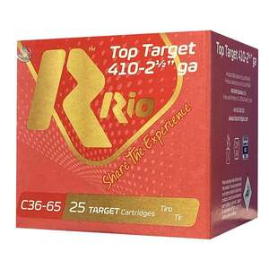 Rio Ammunition Top Target 410 Gauge 2-1/2in #8 1/2oz Target Shotshells - 25 Rounds