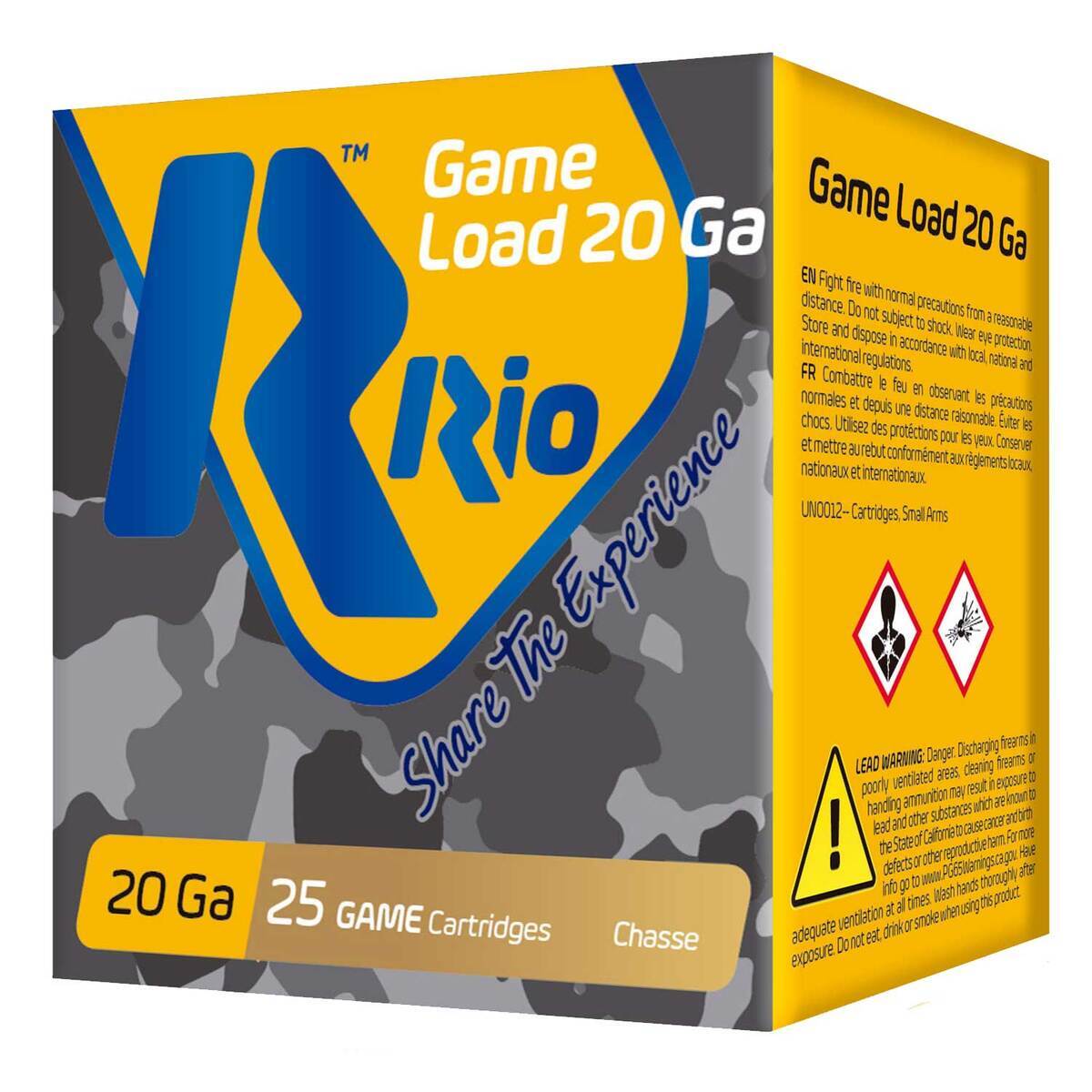 Rio Game Load 20 Gauge 2-3/4in #7.5 1oz Upland Shotshells - 25 Rounds Rio Game Load 20 Gauge 2-3/4in #7.5 1oz Upland Shotshells - 25 Rounds