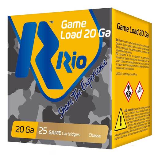 Rio Game Load 20 Gauge 2-3/4in #7.5 1oz Upland Shotshells – 25 Rounds – #7.5