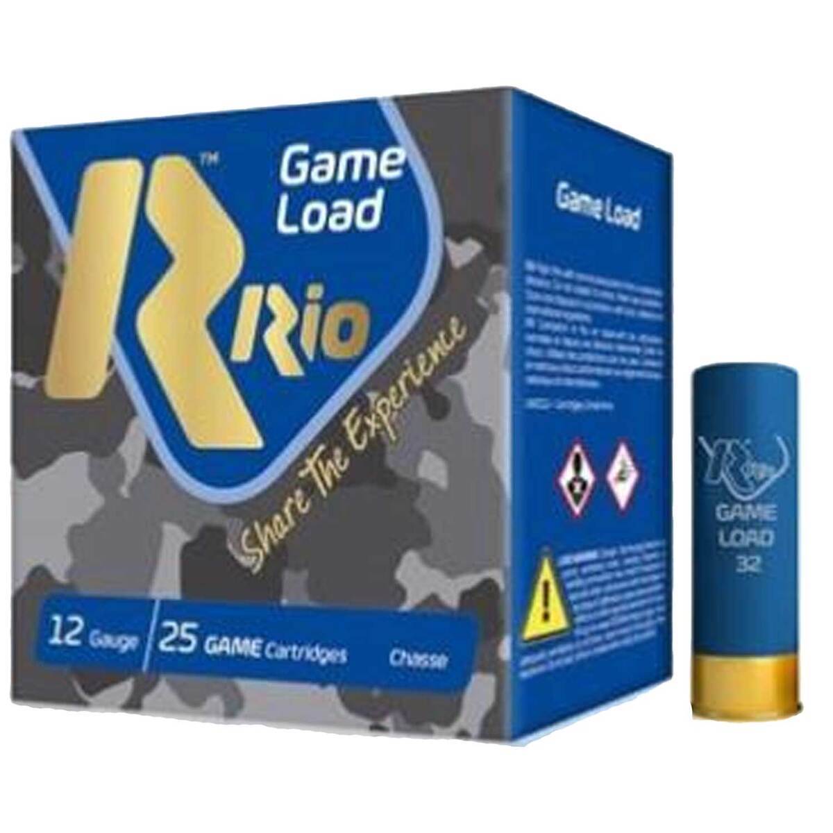 Rio Game Load 12 Gauge 2-3/4in #8 1-1/4oz Upland Shotshells - 25 Rounds ...