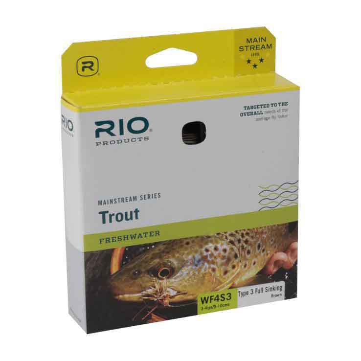Rio Mainstream Sinking Fly Line Type 3 - WF8S3, Brown/Black - Brown/Black Rio Mainstream Sinking Fly Line Type 3 - WF8S3, Brown/Black - Brown/Black