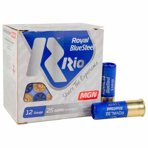 Rio Royal Blue Steel 12 Gauge 3in #2 1-1/8oz Waterfowl Shotshells – 25 Rounds – #2