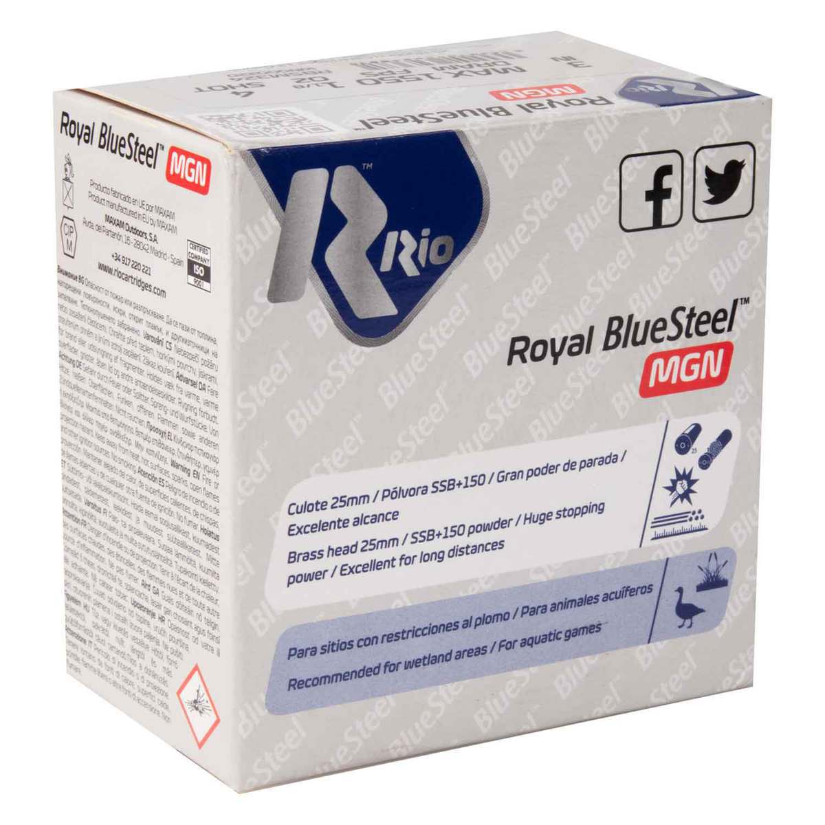 Rio Royal Blue Steel 12 Gauge 3in #4 1-1/8oz Waterfowl Shotshells - 25 Rounds Rio Royal Blue Steel 12 Gauge 3in #4 1-1/8oz Waterfowl Shotshells - 25 Rounds