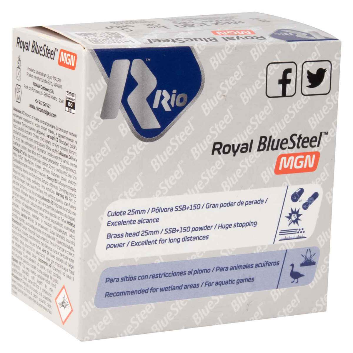 Rio Royal Blue Steel 12 Gauge 3in #5 1-1/8oz Waterfowl Shotshells - 25 Rounds Rio Royal Blue Steel 12 Gauge 3in #5 1-1/8oz Waterfowl Shotshells - 25 Rounds