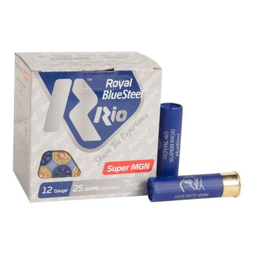 Rio Royal Blue Steel MGN 12 Gauge 3-1/2in BB 1-3/8oz Waterfowl Shotshells – 25 Rounds – BB