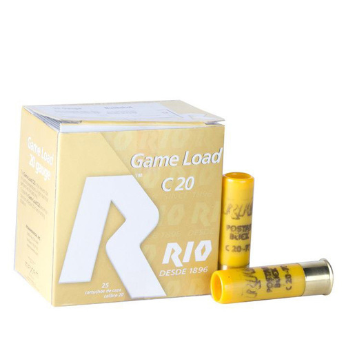 Rio 20 Gauge 2-3/4in No. 1 Buck 3/4oz Buckshot Shotshells – 25 Rounds – #1 Buck