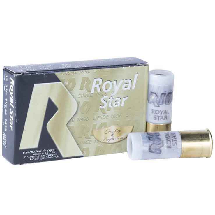 Rio Royal Star 12 Gauge 2-3/4in 1oz Rifled Slug - 5 Rounds Rio Royal Star 12 Gauge 2-3/4in 1oz Rifled Slug - 5 Rounds