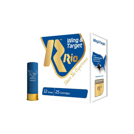 Rio Wing & Target 12 Gauge 2-3/4in #8 1oz Upland Shotshells – 25 Rounds – #8