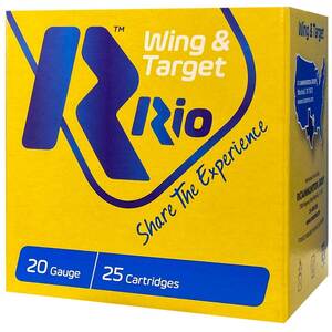 Rio Wing & Target 20 Gauge 2-3/4in #8 7/8oz Target Shotshells - 25 Rounds