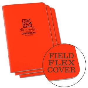 Rite in the Rain 4.5in x 7in Stapled Notebooks - 3 Pack - Blaze Safety Orange