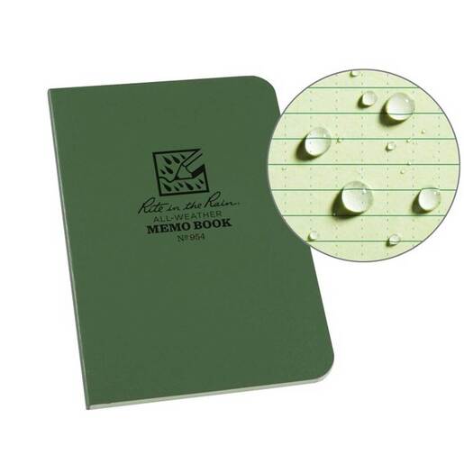 Rite in the Rain 3.5x5 inch Soft Cover Books - Green