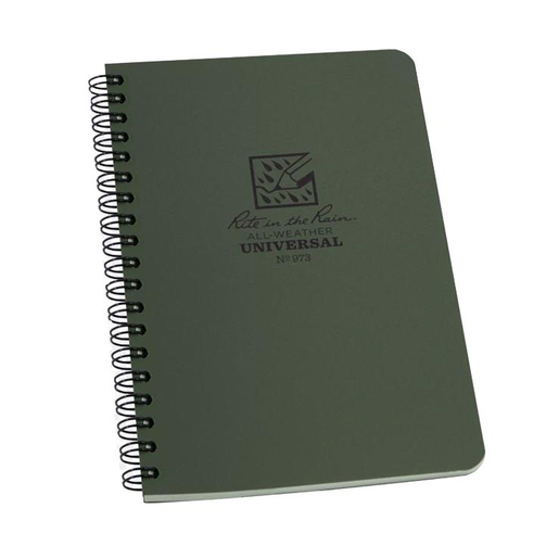 Rite in the Rain All Weather 4x7 inch Green Side-Spiral Notebook - Green