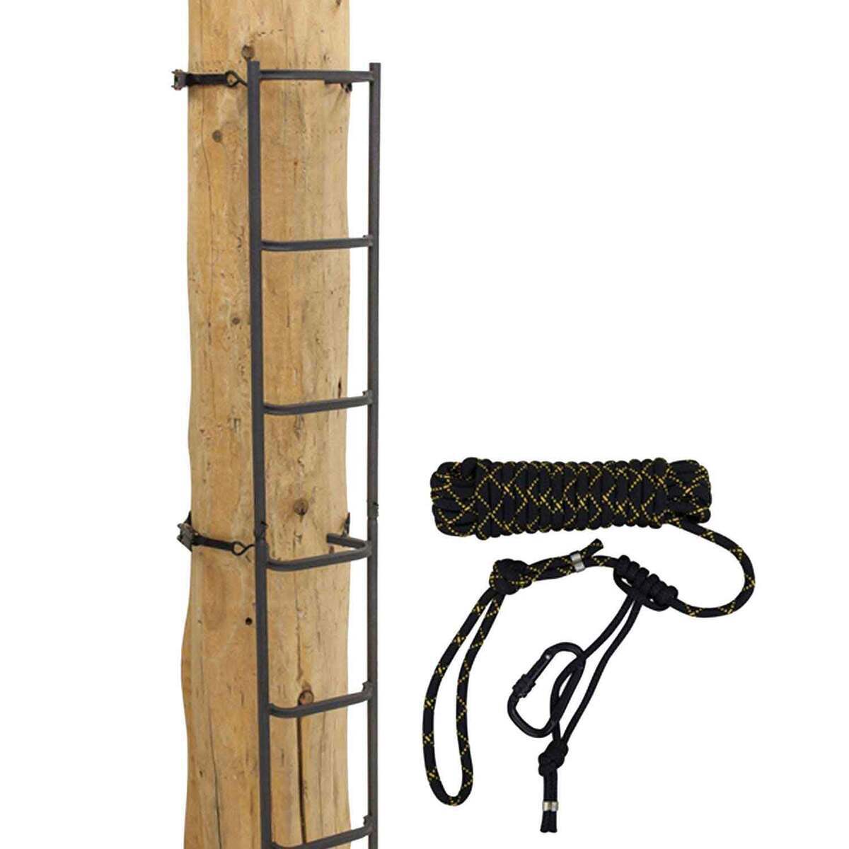 Rivers Edge Big Foot Tree Ladder With Safety Rope - Gray Rivers Edge Big Foot Tree Ladder With Safety Rope - Gray