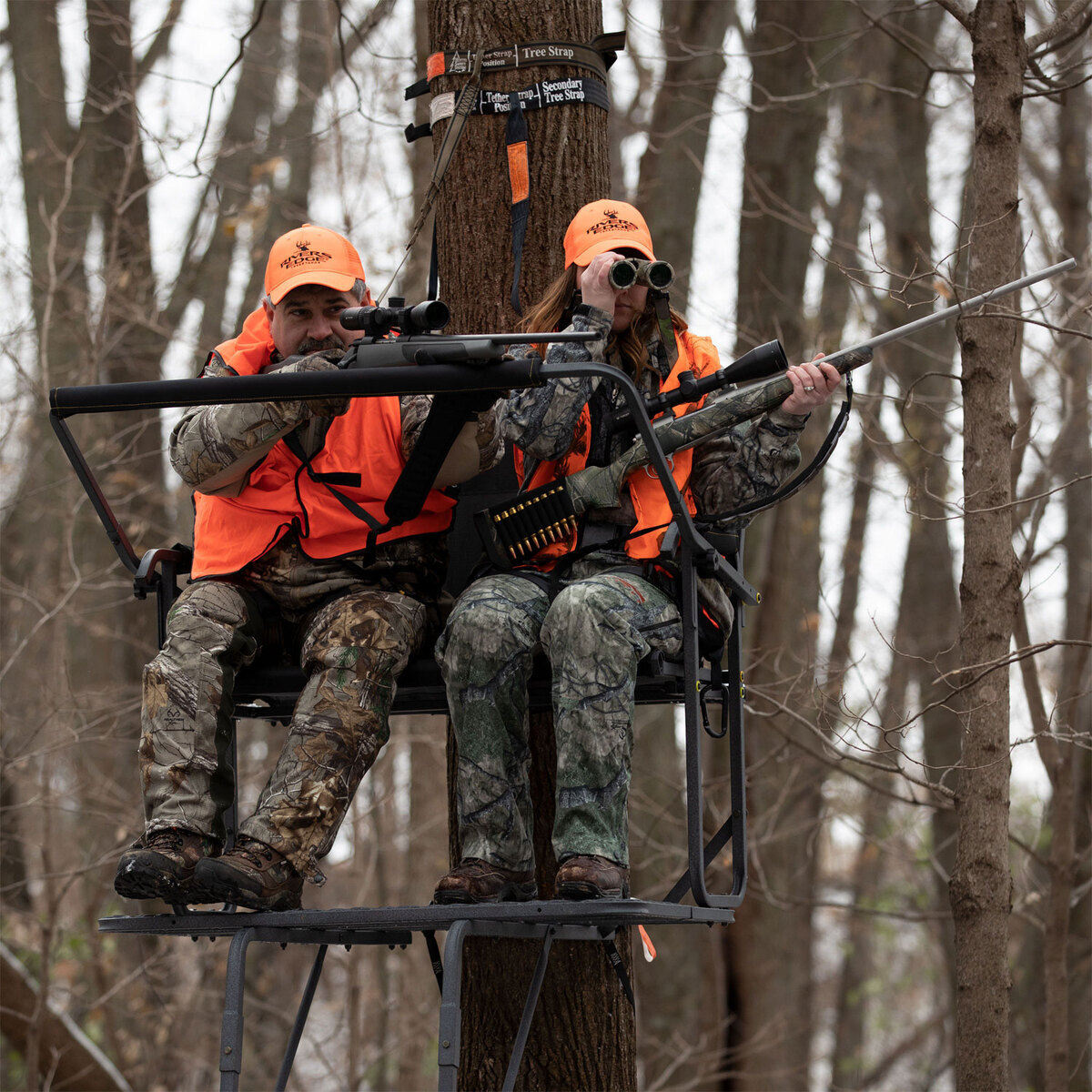 Two Stand Ladder Rivers Edge Twoplex 2-Man Ladder Treestand | Sportsman's Warehouse