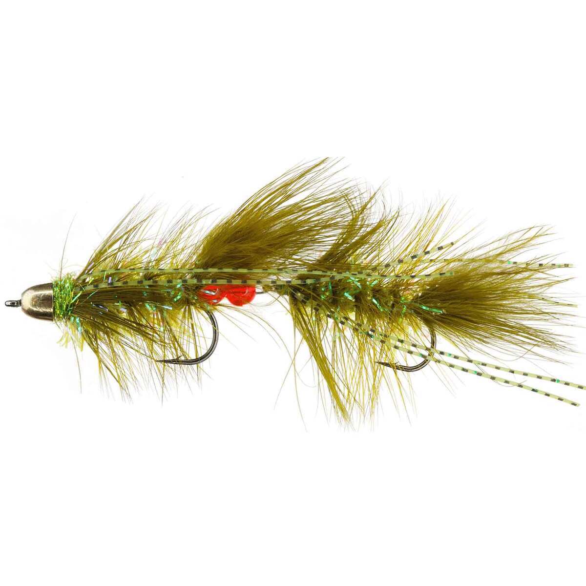 Rivers Wild Big Ass Bugger Streamer - Olive, Size 2 - Olive 2 Rivers Wild Big Ass Bugger Streamer - Olive, Size 2 - Olive 2