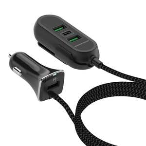 Roadproof Fast Charging 4-Port Car Charger