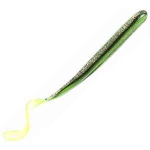 Roboworm Curly Tail Worm - Salt & Pepper Chartreuse, 4-1/2in