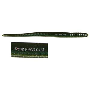 Roboworm Fat Straight Tail Worm - Green Neon Pumpkin, 6in