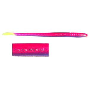 Roboworm Fat Straight Tail Worm - Morning Dawn/Red/Chartreuse, 6in