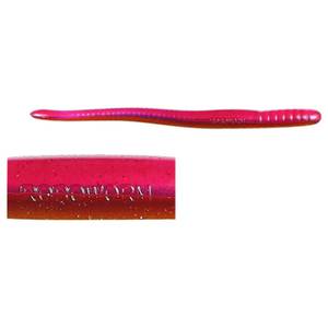 Roboworm Fat Straight Tail Worm - Red Crawler, 4-1/2in