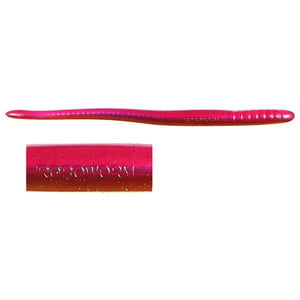 Roboworm Fat Straight Tail Worm - Red Crawler, 6in