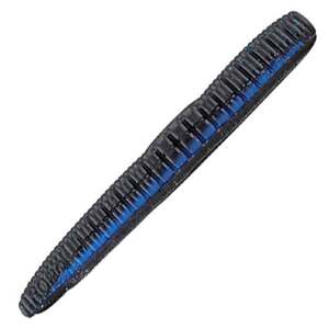 Roboworm Ned Rig Straight Tail Worm - Midnight, 3in