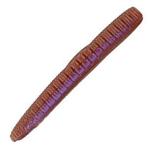 Roboworm Ned Rig Straight Tail Worm - Oxblood Light Red Flake, 3in