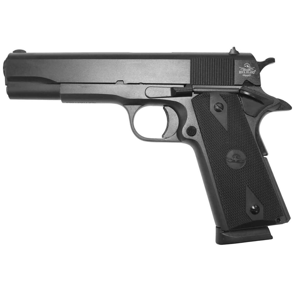 Rock Island Armory GI Entry FS 1911 45 Auto (ACP) 5in Black Pistol - 8+1 Rounds - Black Rock Island Armory GI Entry FS 1911 45 Auto (ACP) 5in Black Pistol - 8+1 Rounds - Black
