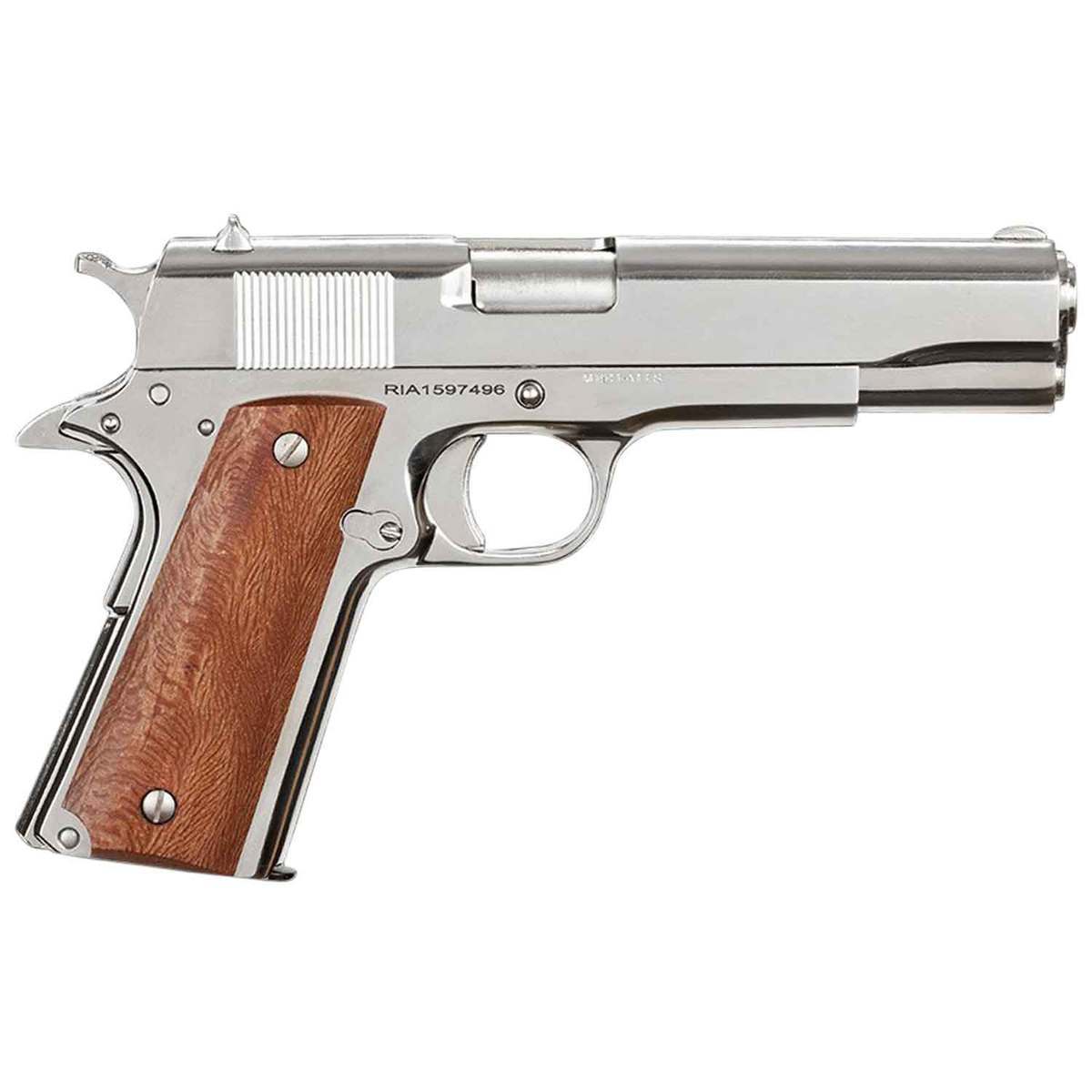 Rock Island Armory M 1911 GI Standard 38 Super Auto 5in Nickel Pistol - 9+1 Rounds - California Compliant Rock Island Armory M 1911 GI Standard 38 Super Auto 5in Nickel Pistol - 9+1 Rounds - California Compliant