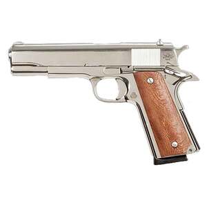Rock Island Armory M 1911 GI Standard FS 45 Auto (ACP) 5in Nickel Pistol - 8+1 Rounds Rock Island Armory M 1911 GI Standard FS 45 Auto (ACP) 5in Nickel Pistol - 8+1 Rounds