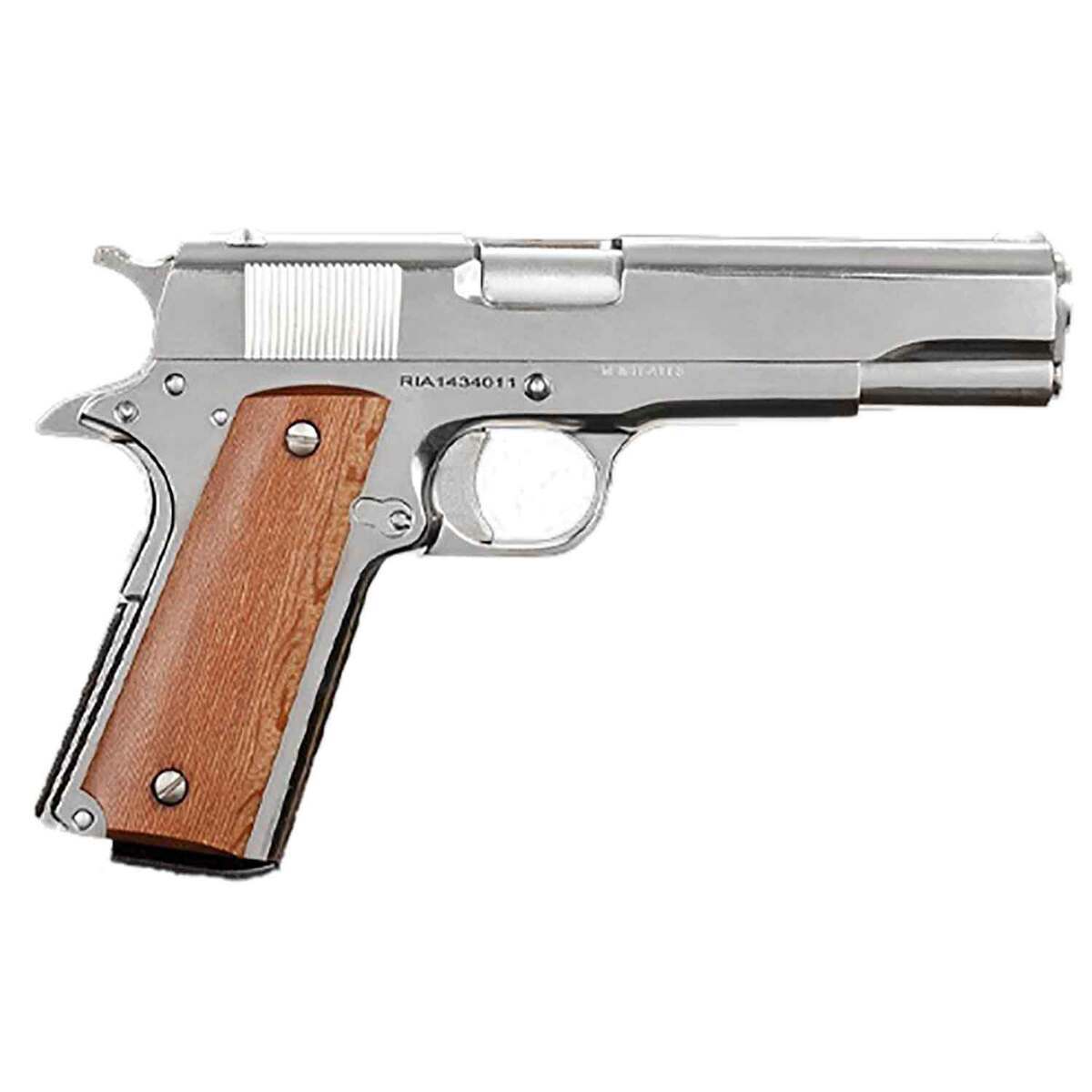 Rock Island Armory M 1911 GI Standard FS 45 Auto (ACP) 5in Nickel Pistol - 8+1 Rounds - Grey Rock Island Armory M 1911 GI Standard FS 45 Auto (ACP) 5in Nickel Pistol - 8+1 Rounds - Grey