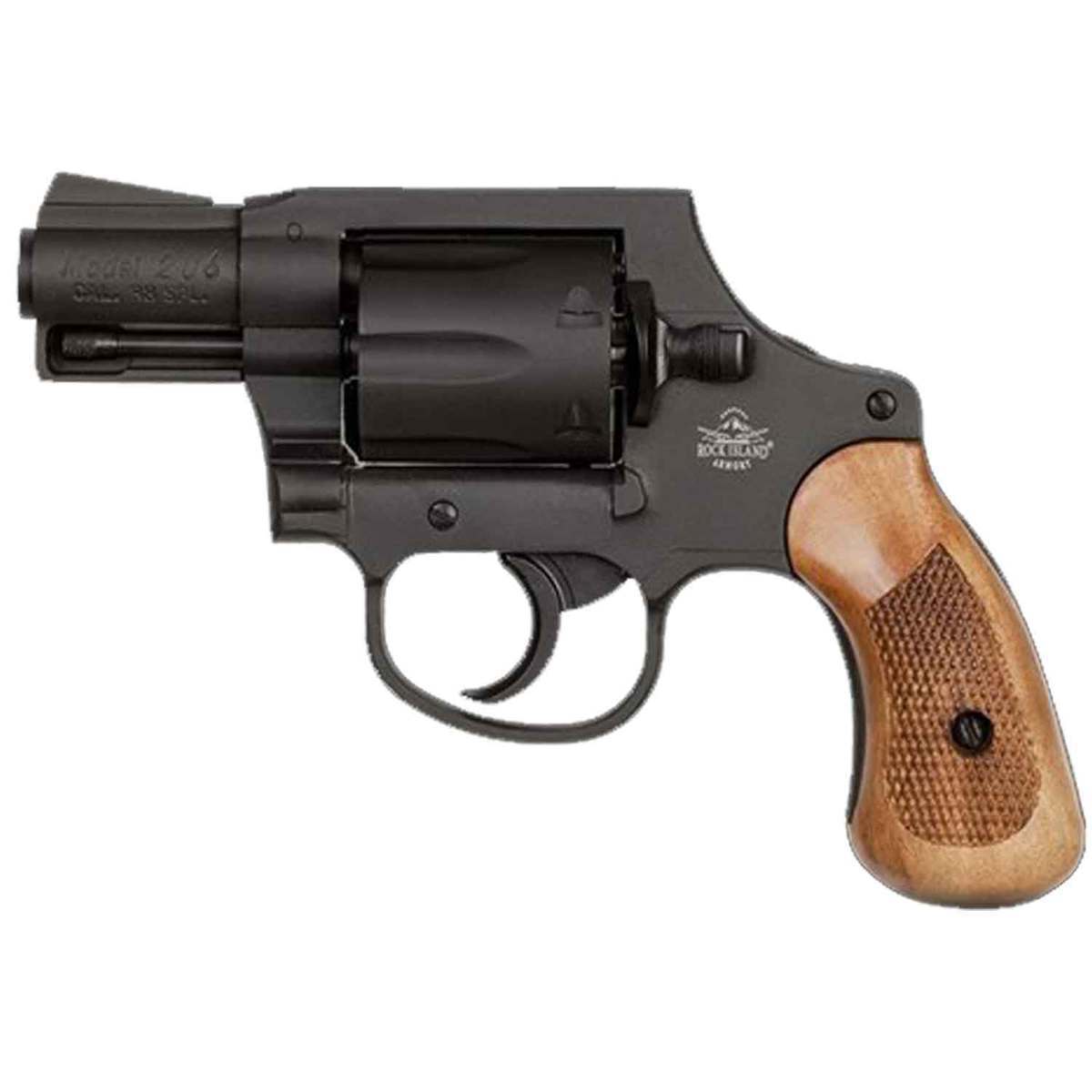 Rock Island Armory M206 Spurless 38 Special 2in Parkerized Revolver - 6 ...