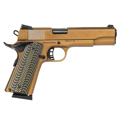 Rock Island Armory M1911-A1 FS Tactical 45 Auto (ACP) 5in Burnt Bronze/Green Pistol - 8+1 Rounds - Brown - Rock Island Armory