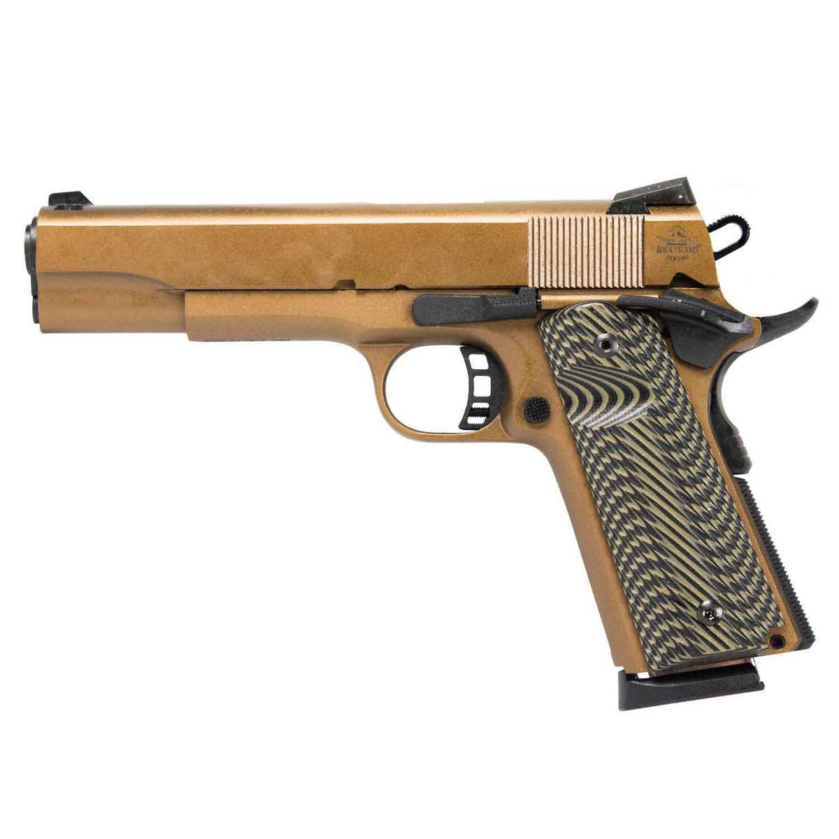 Rock Island Armory M1911-A1 FS Tactical 45 Auto (ACP) 5in Burnt Bronze/Green Pistol - 8+1 Rounds - Burnt Bronze/Green Rock Island Armory M1911-A1 FS Tactical 45 Auto (ACP) 5in Burnt Bronze/Green Pistol - 8+1 Rounds - Burnt Bronze/Green