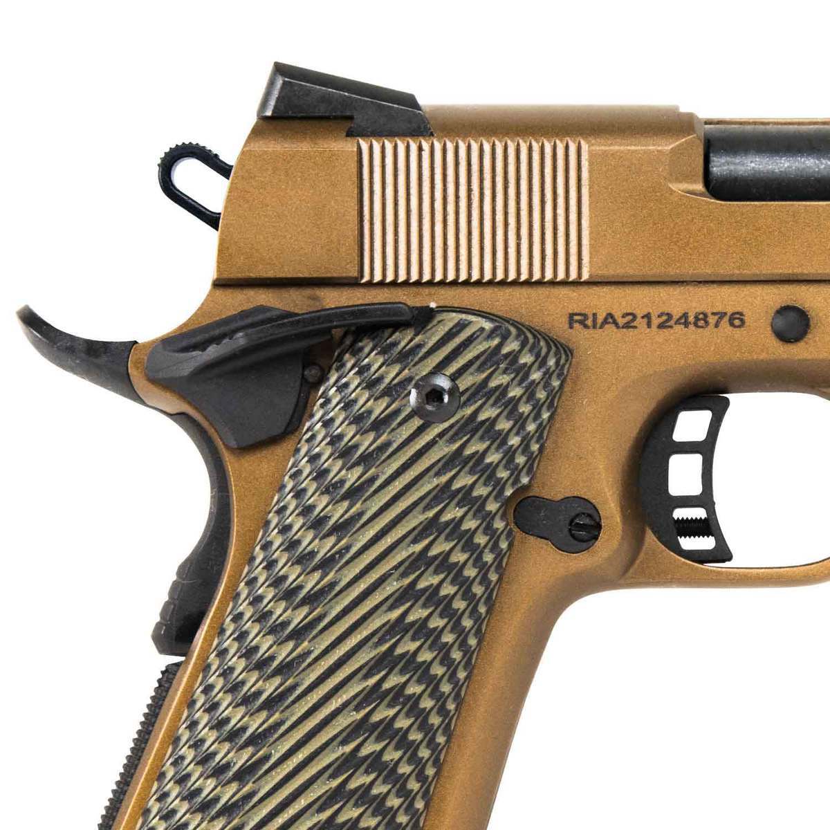 Rock Island Armory M1911-A1 FS Tactical 45 Auto (ACP) 5in Burnt Bronze/Green Pistol - 8+1 Rounds - Burnt Bronze/Green Rock Island Armory M1911-A1 FS Tactical 45 Auto (ACP) 5in Burnt Bronze/Green Pistol - 8+1 Rounds - Burnt Bronze/Green