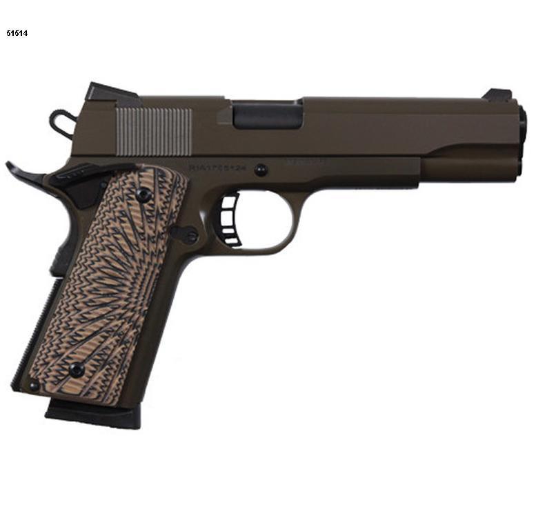 Rock Island M1911 A1 45 Auto (ACP) 5in Cerakote Patriot Brown Pistol - 8+1 Rounds - Brown Rock Island M1911 A1 45 Auto (ACP) 5in Cerakote Patriot Brown Pistol - 8+1 Rounds - Brown