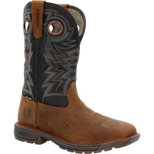 Rocky Men's Legacy 32 Steel Toe Waterproof 11in Western Work Boots - Brown 8