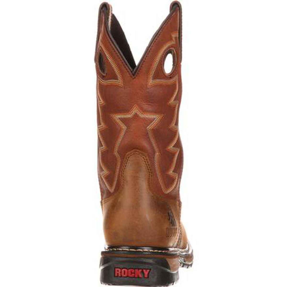 Roper Roderick Boots Rocky Men's Original Ride Branson Saddle Roper Waterproof Western Boots ...