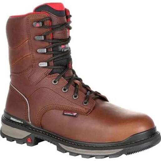 Rocky Men's Rams Horn Composite Toe 800g Insulated Waterproof 8in Work Boots - Dark Brown 13 - Rocky Boots